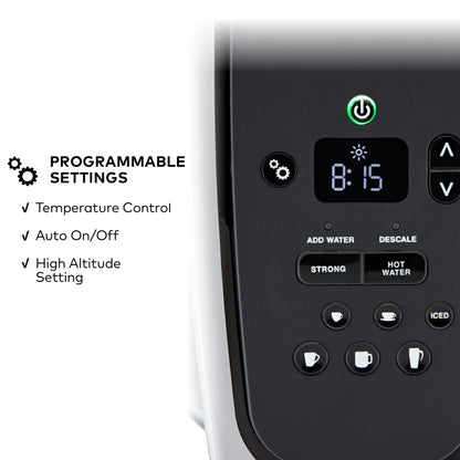 2026 2025 Keurig K-Elite – Machine à Café à Dosettes K-Cup à Portion Unique, Finition Brossée Slate, Programmable pour Café Chaud et Glacé