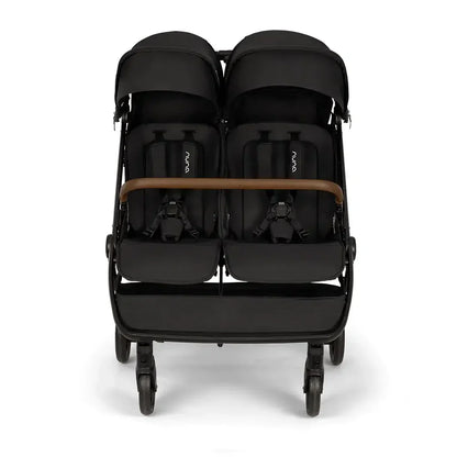 2026 2025 Nuna TRVL dubl Geschwisterwagen – Caviar | Leichter Doppelkinderwagen ab Geburt, kompatibel mit PIPA™ Babyschalen