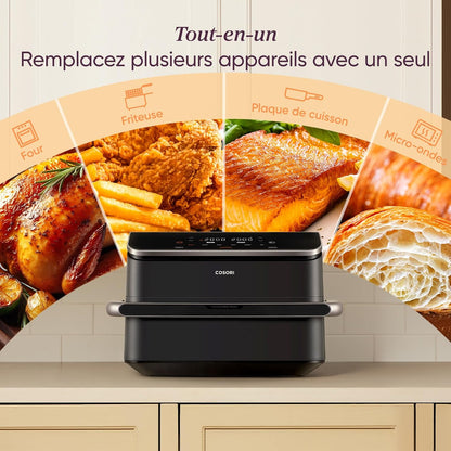 2026 COSORI Air Fryer 10L Twinfry,Dual Zone Avec S&eacute;parateur Amovible,Capacit&eacute; Flexible de 10L,Friteuse sans Huile 6-en-1,35℃-240℃,66% d'&Eacute;nergie en Moins,Livre de Recettes et Application
