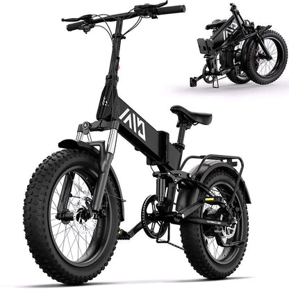 2026 Vélo électrique pliable TST Electric Bike 4.0 à pneus larges – 750 W, batterie 48 V 13 Ah