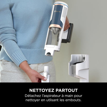 2026 Shark Detect Clean & Empty IW3612AMZEU, Aspirateur sans Fil, Blanc, 240 W, 2 liters