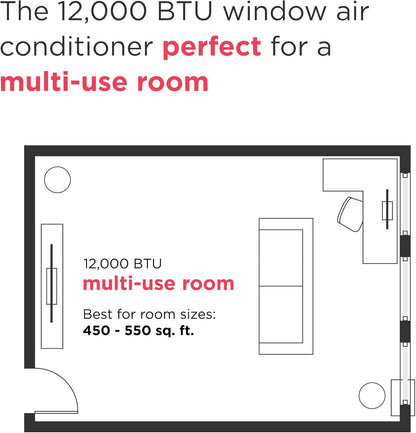 2026 2025 Climatiseur de Fenêtre Frigidaire 5 000 BTU – Refroidissement Efficace jusqu’à 23 m², Fonctionnement Silencieux, Commande Facile
