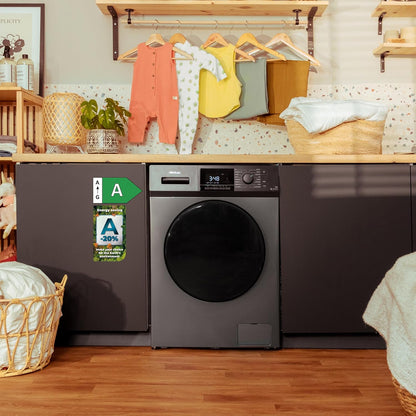 2026 Cecotec Lave-Linge 9Kg Chargement Frontal Bolero Dresscode 9410 Inverter A. 1900W, 1400 tr/min Réglable, 16 Programmes, Faible Consommation d'Énergie, Vapeur, Stérilisation du Linge