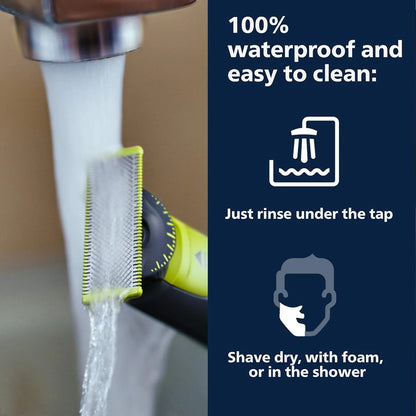 2026 2025 Philips OneBlade 360 Pro, Wet & Dry, coupe, contourne et rase avec le peigne de précision 20 longueurs et l'affichage LED, QP6552/15
