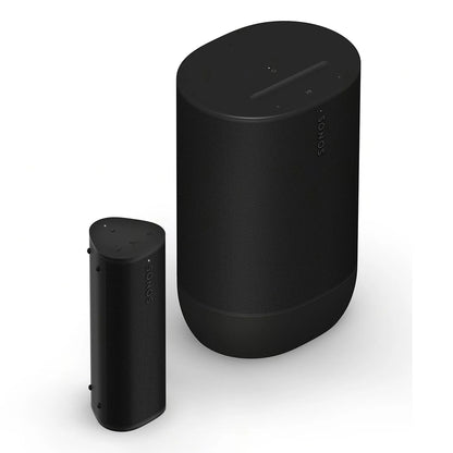 2026 2025 Pack Portable Sonos – Move 2 et Roam 2 (Noir) : Enceintes Portables Wi-Fi et Bluetooth, Étanches, Autonomie Longue Durée, Son Stéréo Puissant