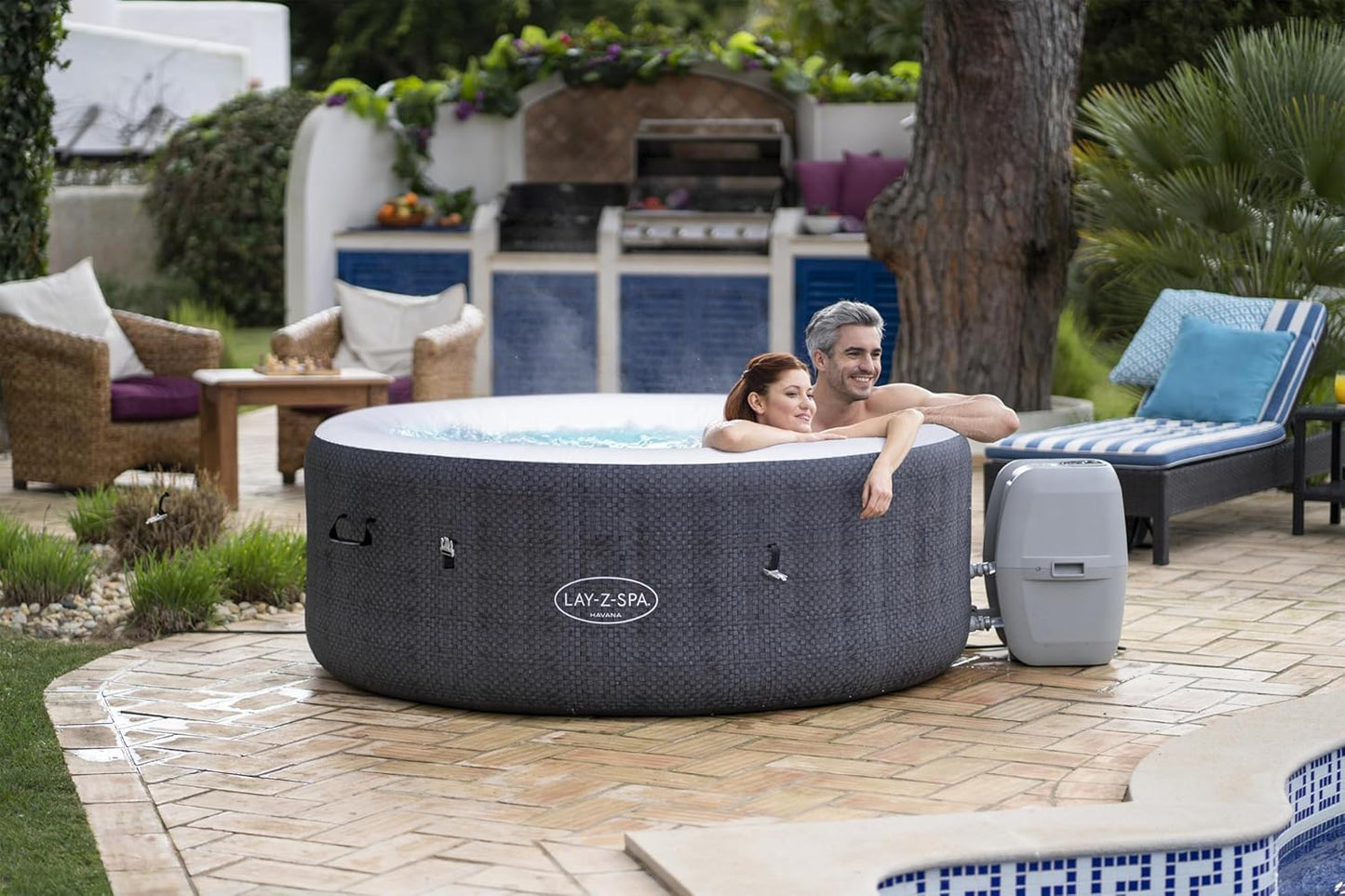 2026 Spa gonflable rond BESTWAY Lay-Z-Spa® Miami Airjet™ 2 - 4 personnes