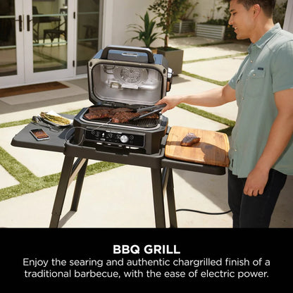 2026 2025 Ninja Woodfire Pro Connect XL Barbecue et Fumoir Électrique avec Support et Housse