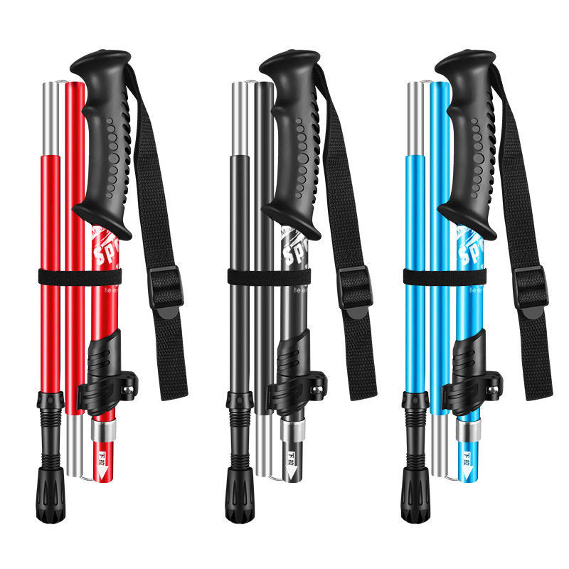 2026 Ultraleichter Aluminium-Wanderstock – Blau