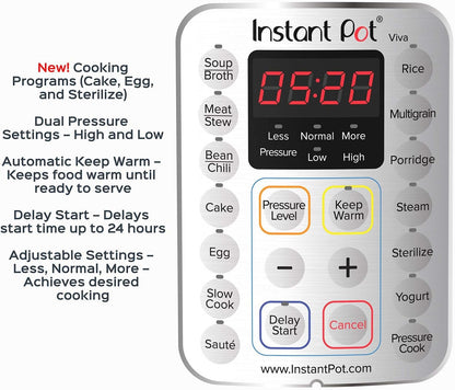 2026 2025 Instant Pot Duo Plus 9-en-1 Multicuiseur, Autocuiseur, Slow Cooker, Cuiseur de Riz, Vapeur, Sauté, Yaourtière, Maintien au Chaud et Stérilisateur, Application Incluse avec Plus de 800 Recettes, Acier Inoxydable, 6 Quarts
