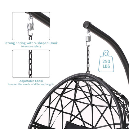 2026 Haverchair Fauteuil suspendu en œuf avec support pour extérieur et terrasse