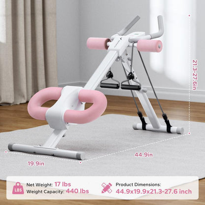 2026 MERACH Adjustable Ab Trainer Machine LCD Monitor Foldable Abdominal Exercise Equipment Core Trainer Workout for Body Buttocks Shaper Fitness Equipment