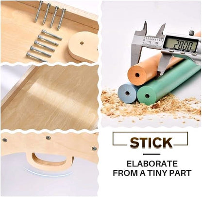 2026 Ensemble Triangle de Pikler 7-en-1 – Aire d’Escalade Montessori Pliable en Bois pour Enfants, avec Arche, Rampe & Échelle – Arc-en-ciel