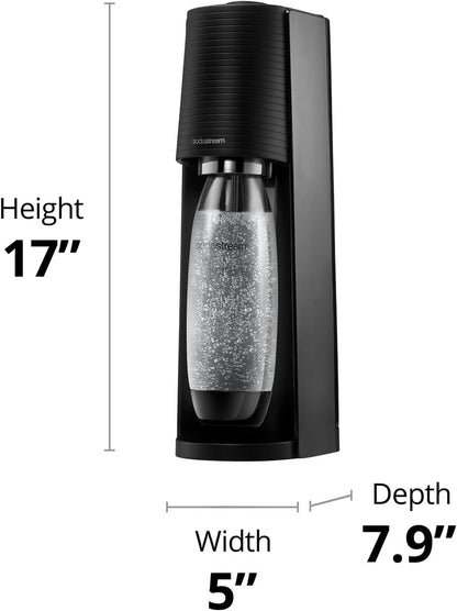 2026 2025 SodaStream Terra Machine à Eau Pétillante Bundle (Noir), avec CO2, Bouteilles Compatibles Lave-Vaisselle et Arômes Bubly Drops