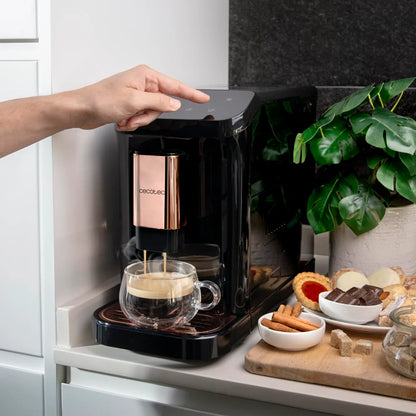 2026 2025 Machine à café entièrement automatique Cecotec Cremmaet Macchia Black Rose – 1350 W, Thermobloc, Pompe à 19 Bars, Système Plug&Play, Réservoir à café avec moulin intégré, Nettoyage automatique
