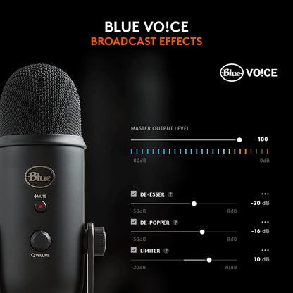 2026 2025 Logitech for Creators Microphone USB Blue Yeti (Noir)