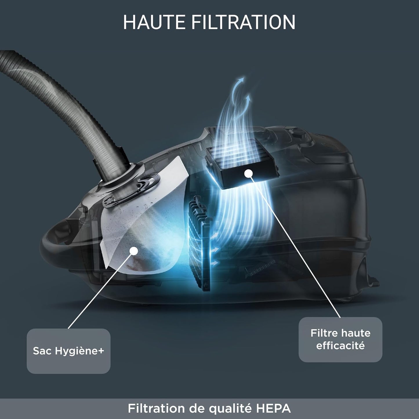 2026 2025 Rowenta RO7451EA – Aspirateur Silence Force Effitech, Ultra-Silencieux 57 dB, Haute Filtration, Sac XXL, Édition Limitée