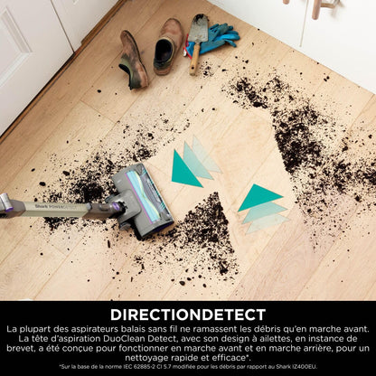 2026 Shark Detect Clean & Empty IW3612AMZEU, Aspirateur sans Fil, Blanc, 240 W, 2 liters