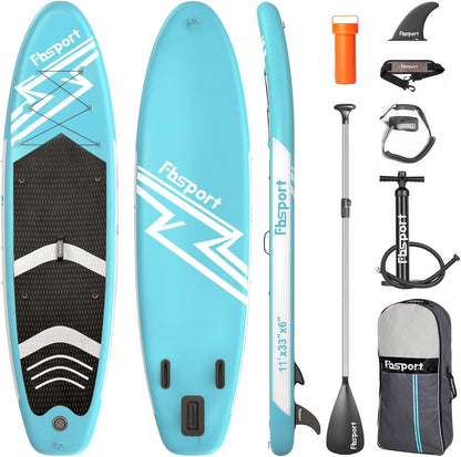 2026 Premium-Stand-Up-Paddle-Board, Yoga-Board mit strapazierfähigem SUP-Zubehör und Tragetasche | Breiter Stand, Surf-Kontrolle, rutschfestes Deck, Leine, Paddel und Pumpe für Jugendliche und Erwachsene
