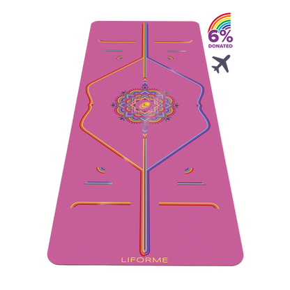 2026 2025 Tapis de Yoga de Voyage Liforme Rainbow – Alignement Coloré et Éco-Responsable