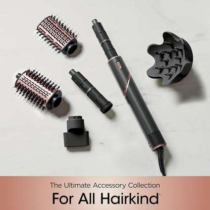 2026 2025 Système de coiffage et de séchage Shark HD430 FlexStyle, sèche-cheveux brosse puissant et multi-styler avec boucleurs Auto-Wrap, brosse plate, brosse ovale et embout concentrateur, coloris Stone