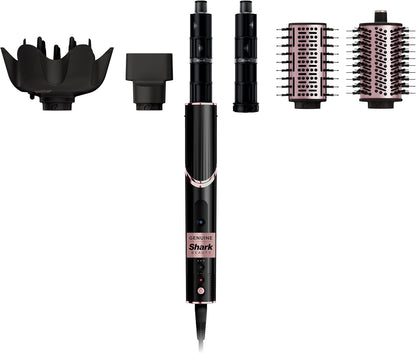 2026 2025 Système de coiffage et de séchage Shark HD430 FlexStyle, sèche-cheveux brosse puissant et multi-styler avec boucleurs Auto-Wrap, brosse plate, brosse ovale et embout concentrateur, coloris Stone