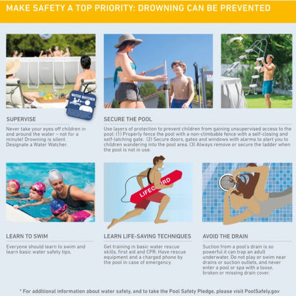 2026 2025 Intex Piscine Rectangulaire 450×220×84 cm – Cadre Acier Résistant, PVC 3 Couches, Édition Limitée