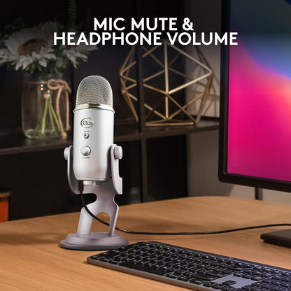 2026 2025 Logitech for Creators Microphone USB Blue Yeti (Noir)