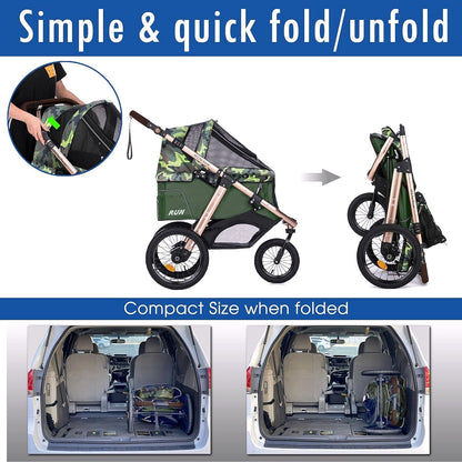 2026 Buggy de jogging sportif pour animaux avec roues en caoutchouc confort