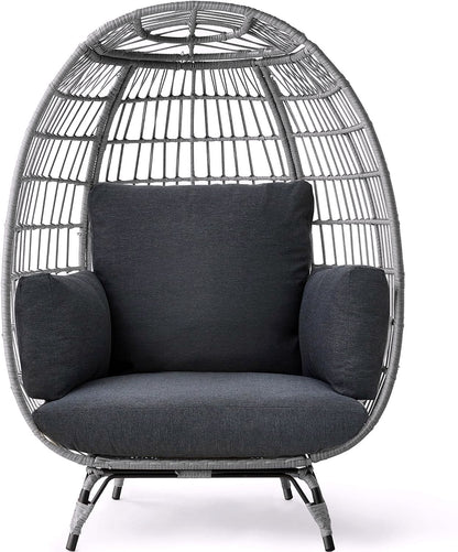 2026 Chaise à œuf en rotin Best Choice Products – Chaise longue surdimensionnée pour l'intérieur et l'extérieur, idéale pour la terrasse, le jardin et le salon