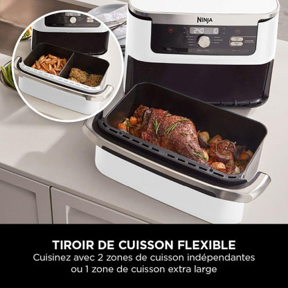 2026 2025 NINJA Foodi AF500EU – Friteuse à Air Chaud FlexDrawer 10,4 L, Double Zone avec Séparateur Amovible, 7 Fonctions de Cuisson – Édition Limitée Haute Performance