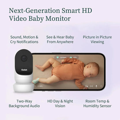 2026 2025 Owlet Cam® 2 – Caméra Bébé HD 1080p avec Vision Nocturne, Audio Bidirectionnel et Capteurs de Température et Humidité
