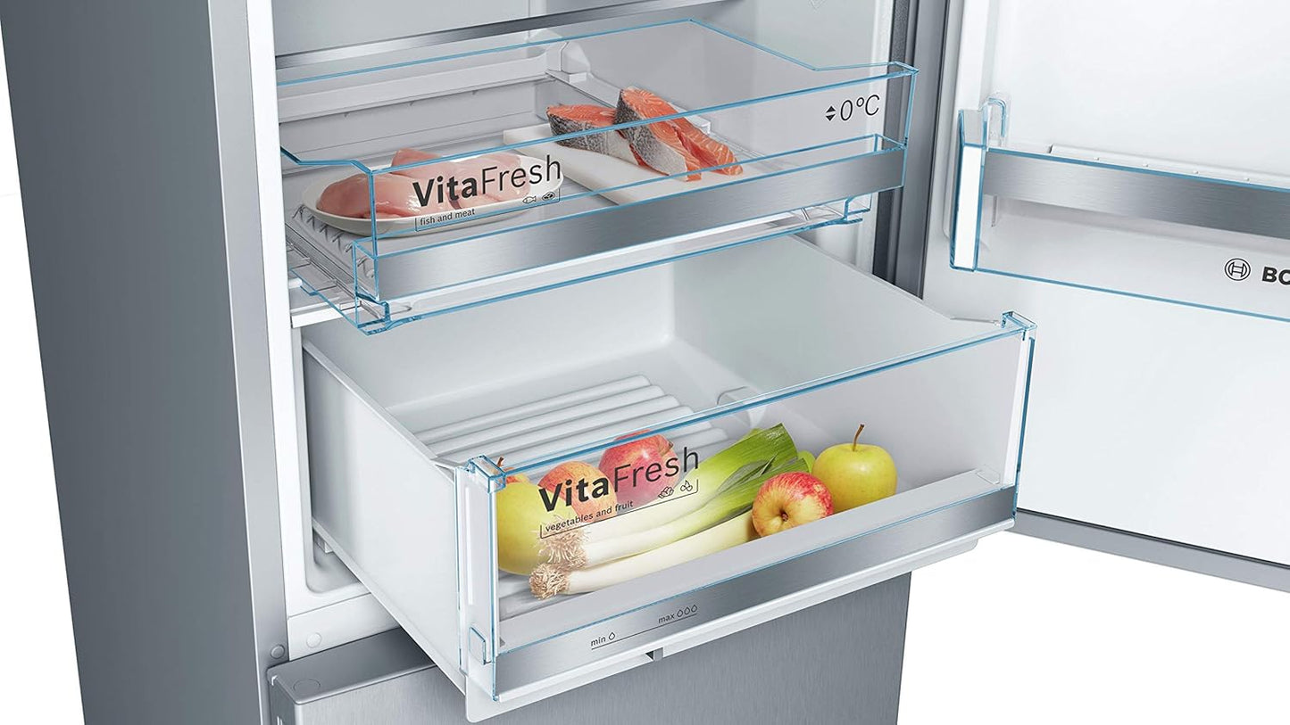 2026 KGE398IBP - Série 6, Réfrigérateur combiné pose-libre, 201 x 60 cm, Inox anti trace de doigts
