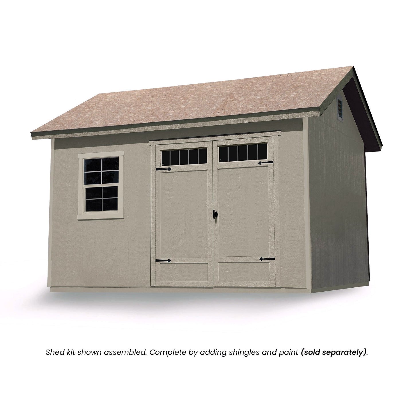 2026 Abri de jardin en bois Beachwood 10 × 12 ft avec plancher – Grand espace de rangement extérieur