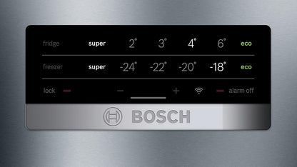 2026 Bosch KGN49XLEA Série 4 - Réfrigérateur Combiné pose-libre - 438 L - 203 x 70 (H x L) - Inox