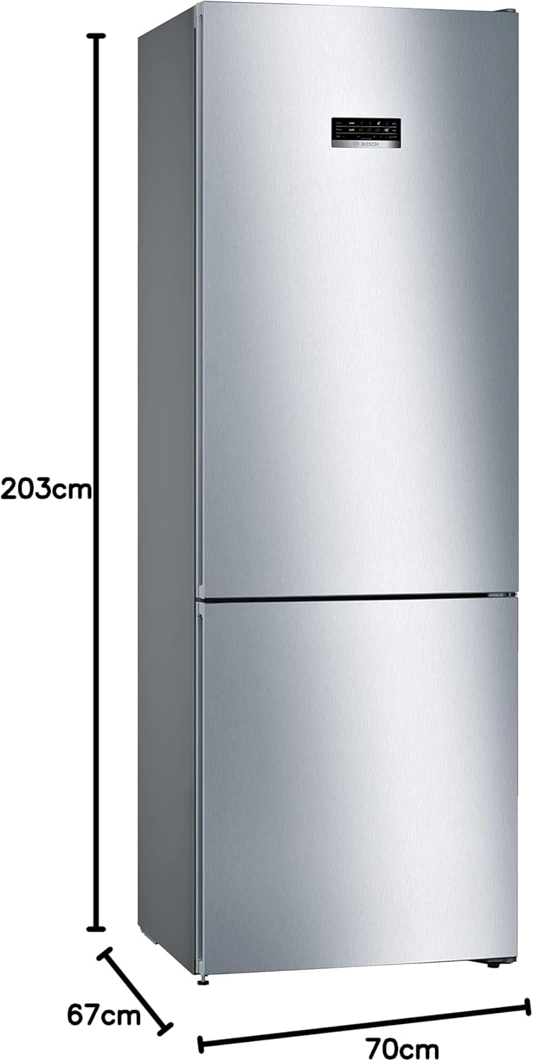 2026 Bosch KGN49XLEA Série 4 - Réfrigérateur Combiné pose-libre - 438 L - 203 x 70 (H x L) - Inox