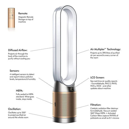 2026 2025 Purificateur d’air Dyson Purifier Cool Formaldehyde TP09 – Détection & Destruction du Formol, HEPA H13, Ventilation, Silencieux
