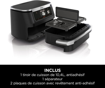 2026 2025 NINJA Foodi AF500EU – Friteuse à Air Chaud FlexDrawer 10,4 L, Double Zone avec Séparateur Amovible, 7 Fonctions de Cuisson – Édition Limitée Haute Performance