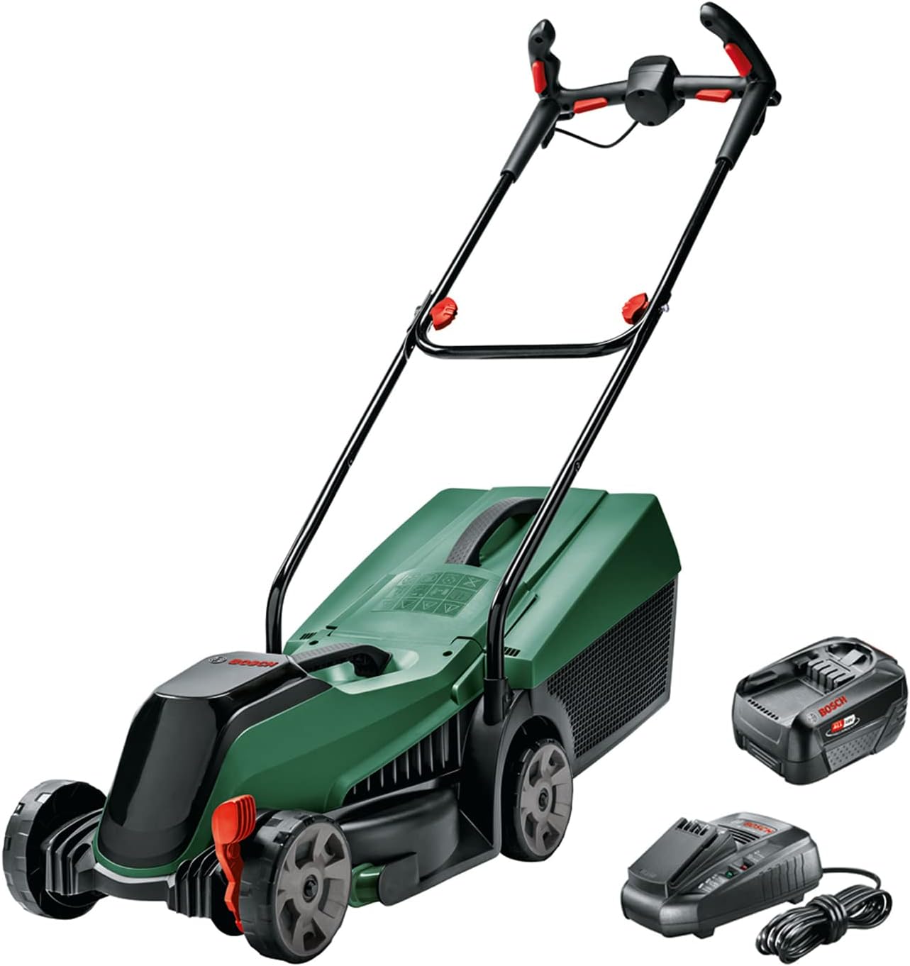 2026 Bosch tondeuse à gazon sans fil CityMower 18V-32-300 (18 V, 1x batterie 4,0 Ah, Moteur Brushless, largeur de coupe : 32 cm, tond jusqu’à 300 m², dans une boîte en carton)