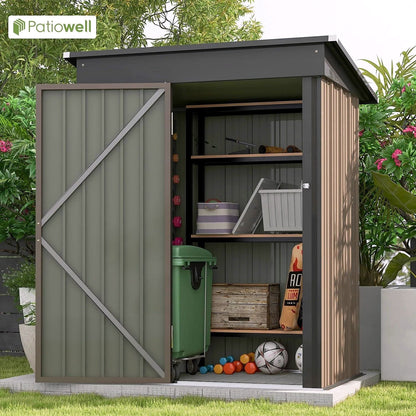 2026 Abri de jardin extérieur Patiowell 5 × 3 ft pour jardin, terrasse et pelouse