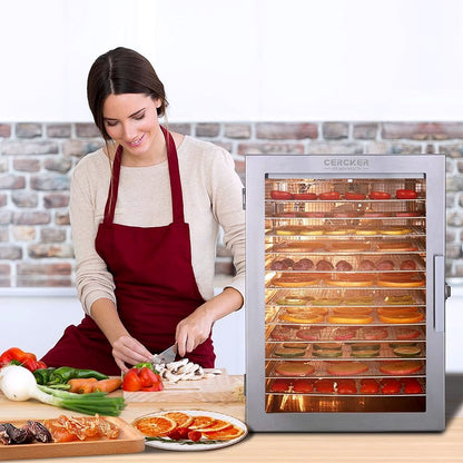 2026 Déshydrateur alimentaire Cercker avec 12 grilles en inox
