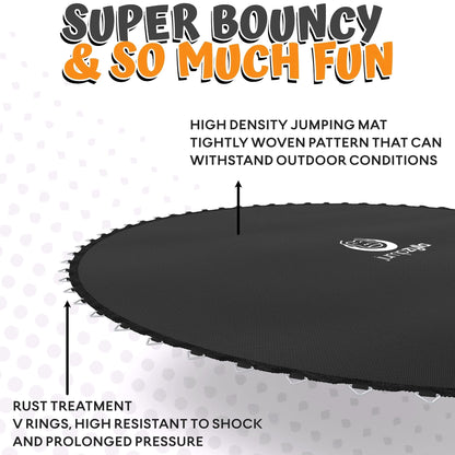 2026 Trampoline d’extérieur JUMPZYLLA avec filet de sécurité pour enfants – 8 FT