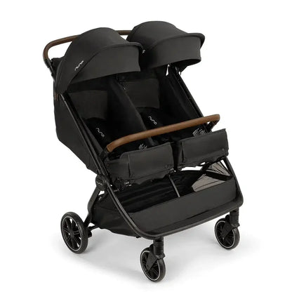 2026 2025 Nuna TRVL dubl Geschwisterwagen – Caviar | Leichter Doppelkinderwagen ab Geburt, kompatibel mit PIPA™ Babyschalen
