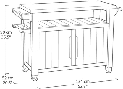 2026 2025 Keter Unity XL – Desserte Barbecue 316L, Rangement 207L + Plan de Travail Inox, Édition Limitée