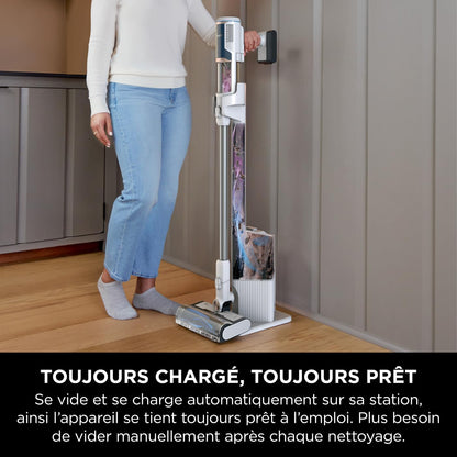 2026 Shark Detect Clean & Empty IW3612AMZEU, Aspirateur sans Fil, Blanc, 240 W, 2 liters