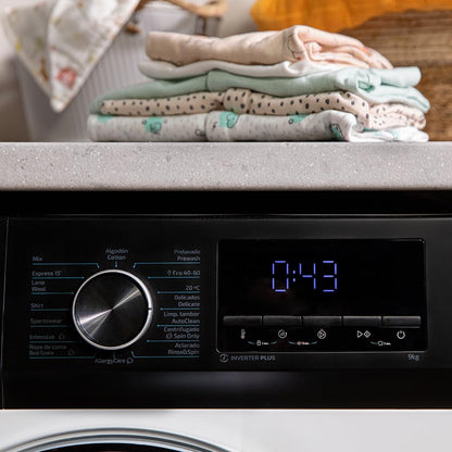 2026 Cecotec Bolero Dresscode 10500 Inverter Steel A. Lave-linge 10 kg Steel, 1400 tr/min, Moteur Inverter Plus, Vapeur, Classe A.