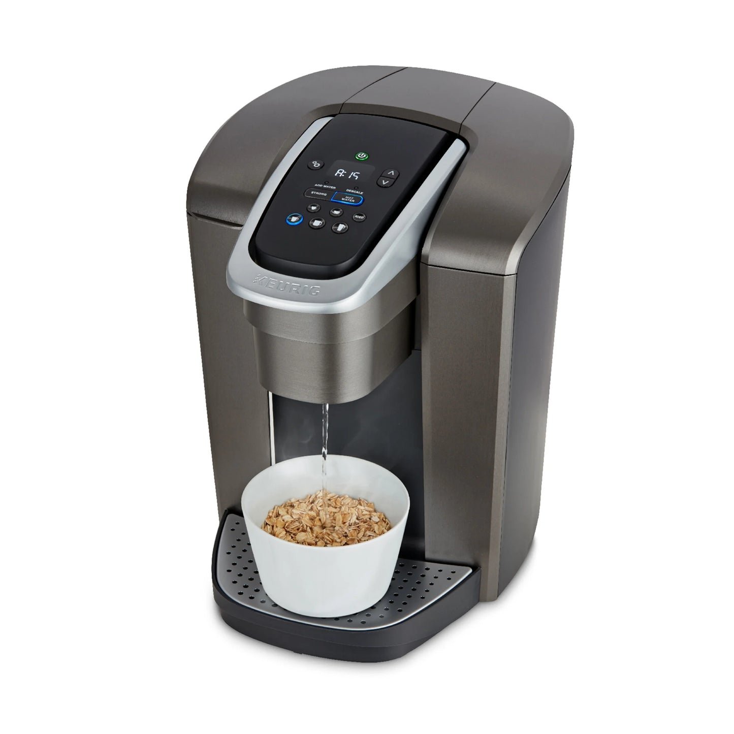 2026 2025 Keurig K-Elite – Machine à Café à Dosettes K-Cup à Portion Unique, Finition Brossée Slate, Programmable pour Café Chaud et Glacé