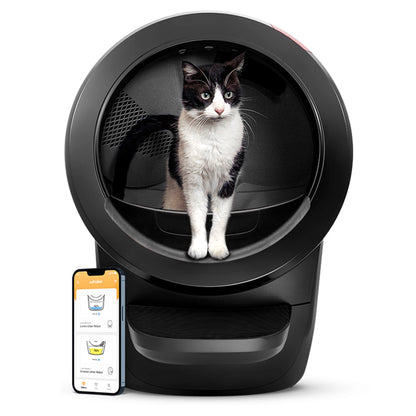 2026 2025 Whisker Litter-Robot 4 avec Marchepied – Bac à Litière Automatique Auto-nettoyant pour Chats, Noir, Technologie Avancée pour un Confort Optimal et Contrôle Intelligent des Déchets