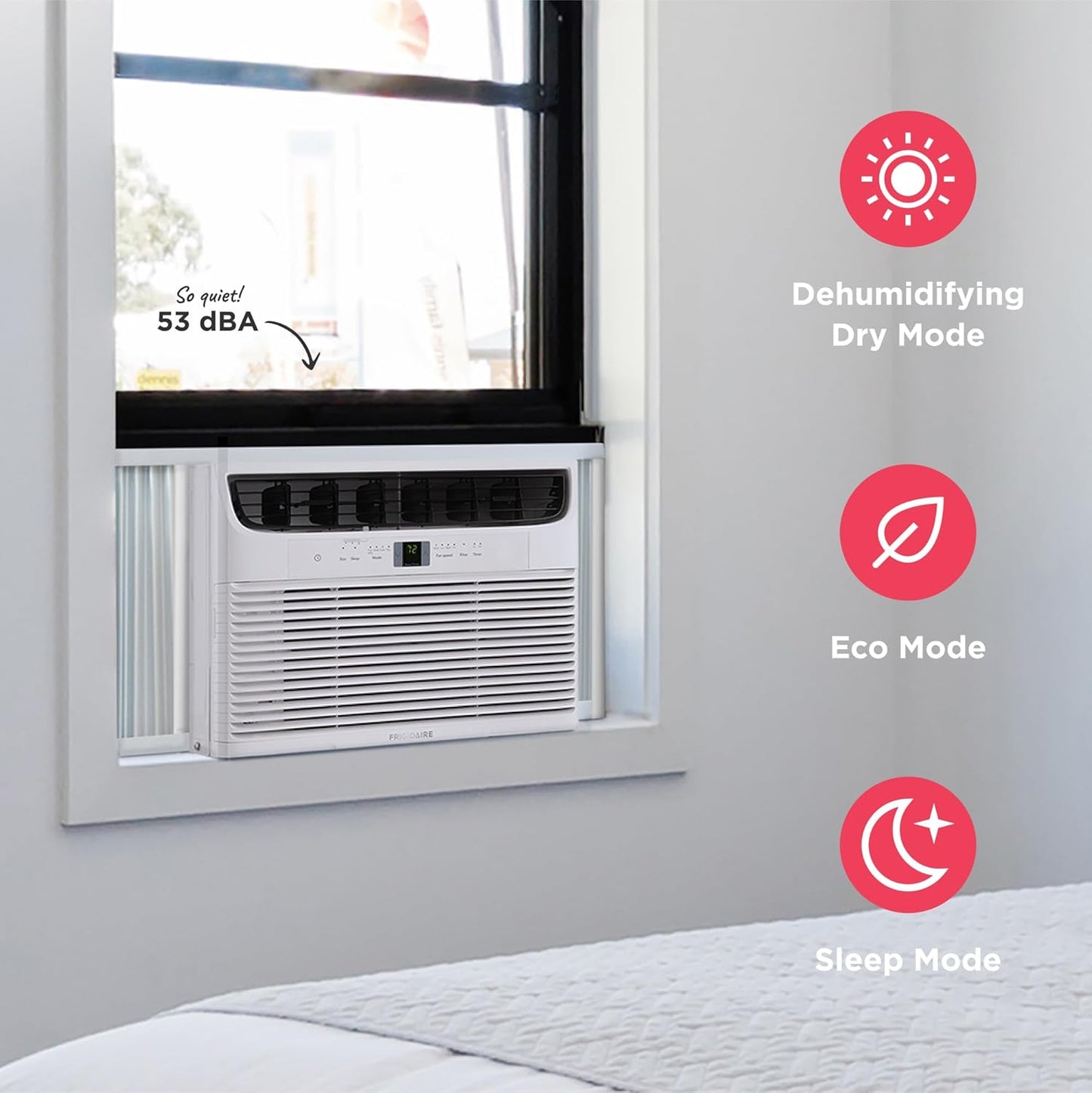 2026 2025 Climatiseur de Fenêtre Frigidaire 5 000 BTU – Refroidissement Efficace jusqu’à 23 m², Fonctionnement Silencieux, Commande Facile