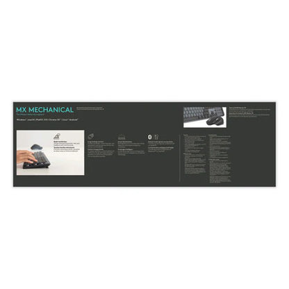 2026 2025 Clavier Mécanique Sans Fil MX Mechanical Performance – Rétroéclairé, Touches Basses, Ergonomique, Connectivité Multi-Appareils, Finition Graphite