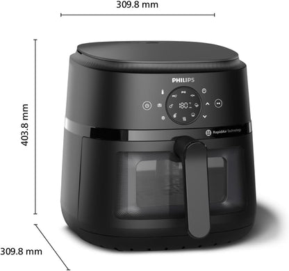 2026 2025 Friteuse à air Philips série 3000 7,2 L, fenêtre de cuisson, friteuse 16 en 1